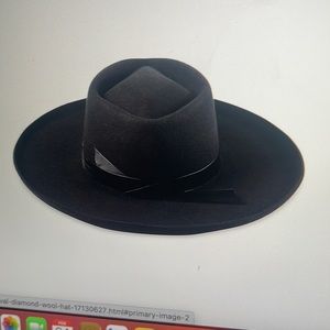 Rancher Lack of Color hat sz M/L Val Diamond wool black Rancher RARE LOC